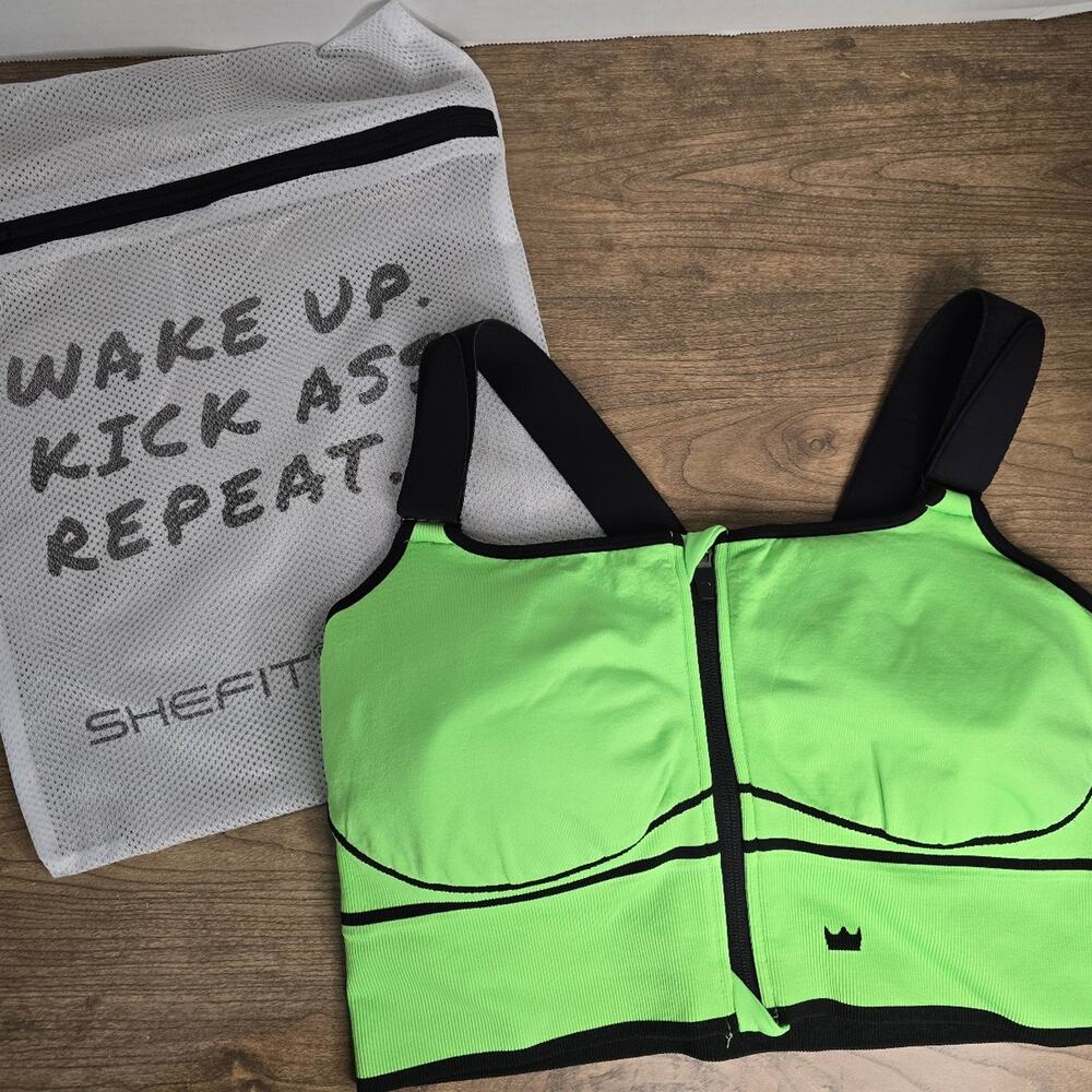 SHEFIT Low Impact Sports Bra green sz 5Luxe Brand New